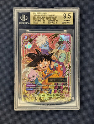 BGS 9.5 Son Goku (Mini): DA FB04-012 2025 Top 32 Regionals Prize Serial: 711/1500